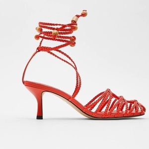 NWOB Red Heeled Fisherman Sandals